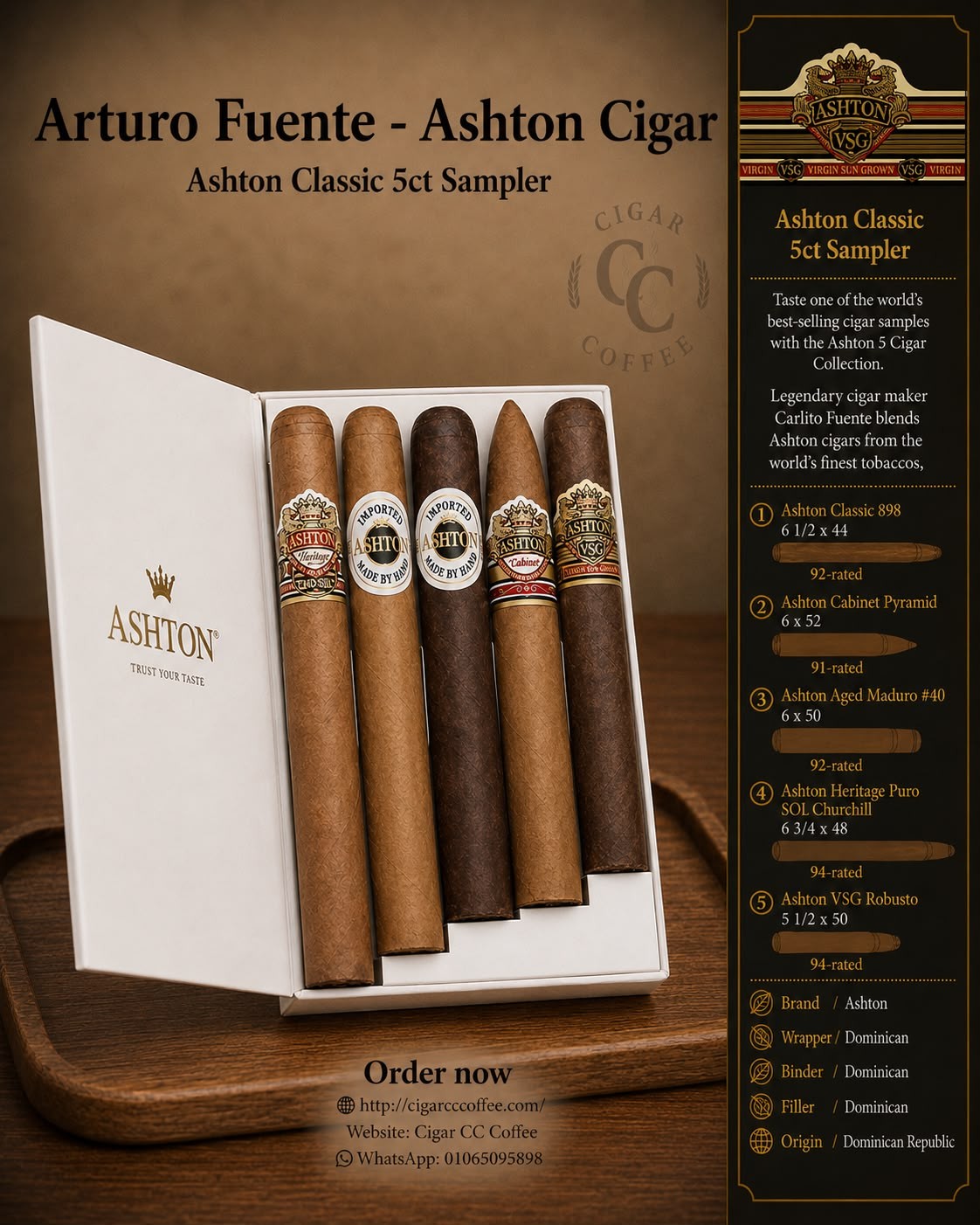 Ashton Classic 5ct Sampler