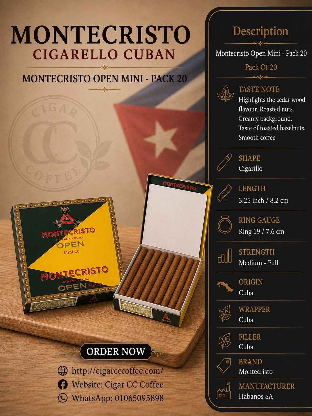Montecristo Open Mini - Pack 20