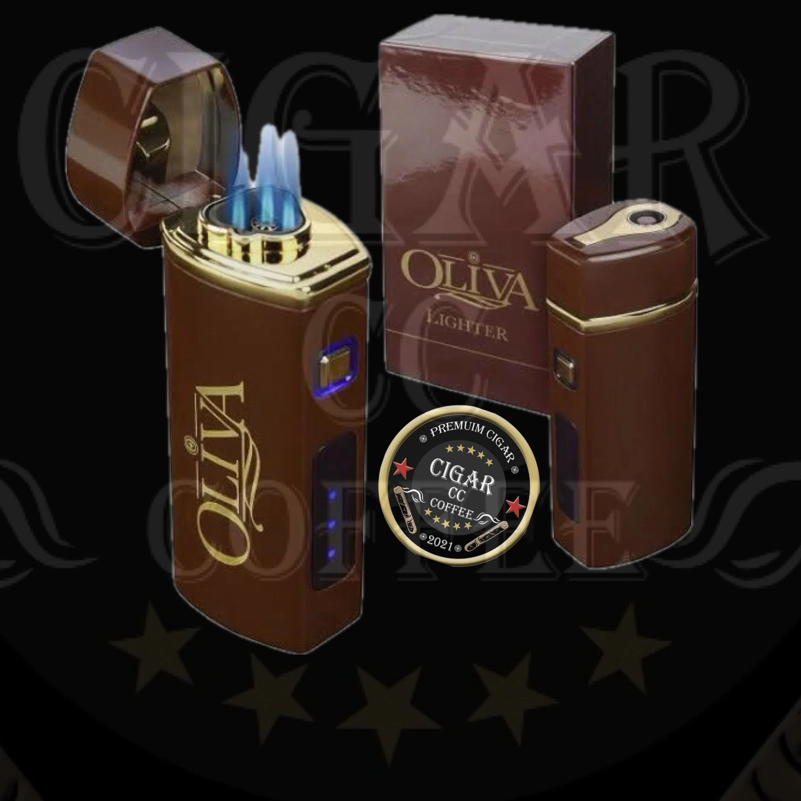 Oliva Electronic Triple Torch Lighter