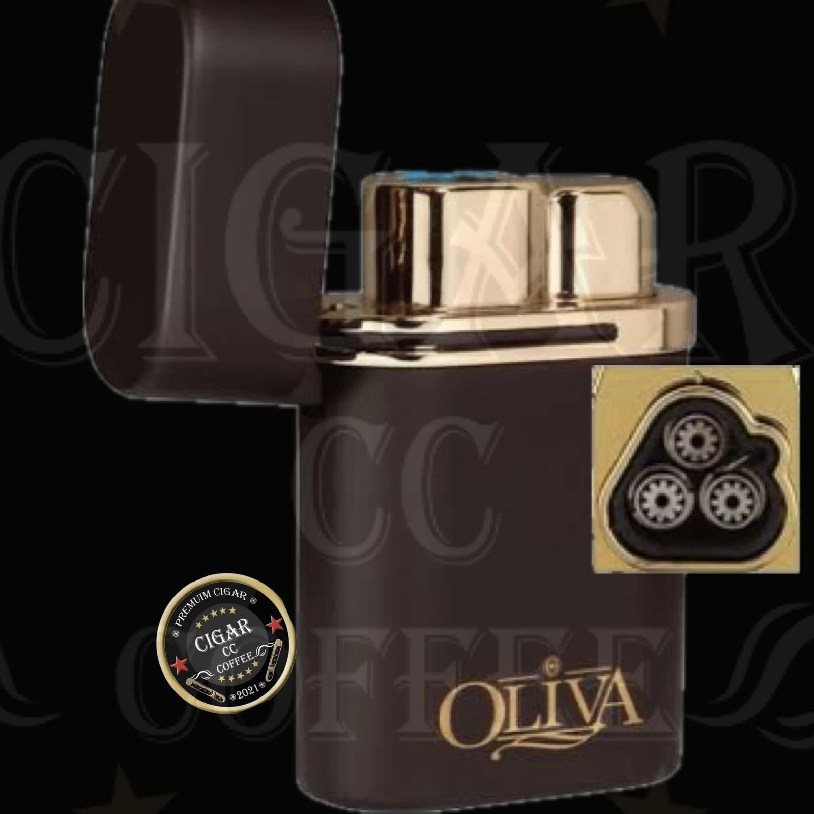 Oliva Triple Torch Table Top Lighter