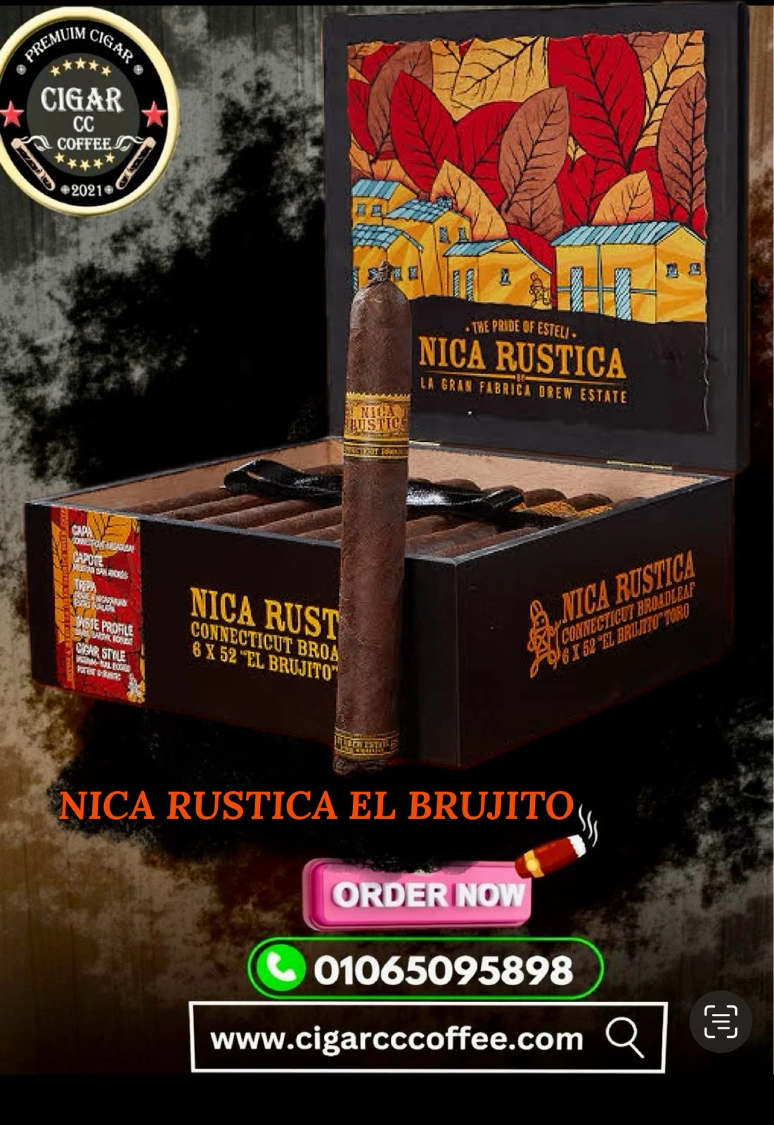 Nica Rustica Broadleaf by Drew Estate El Brujito