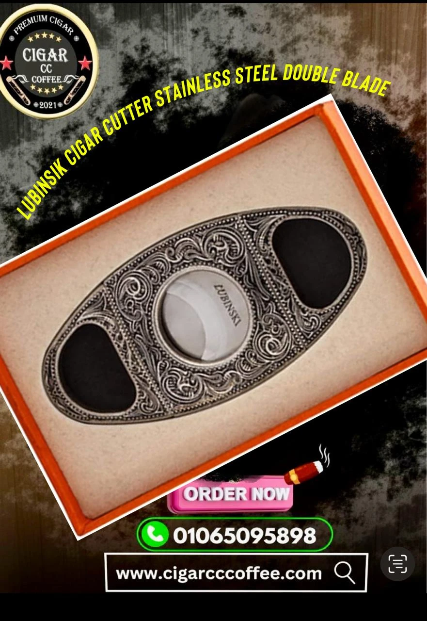 LUBINSIK Cigar Cutter Stainless Steel Double Blade
