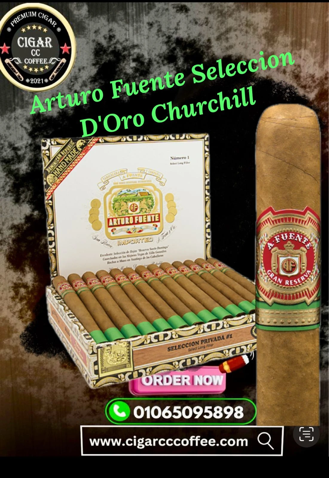 Arturo Fuente Churchill Sel D'Oro Shade Grown