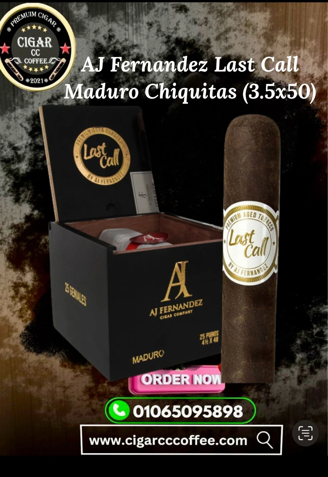 AJ Fernandez Last Call Maduro Chiquitas (3.5x50)