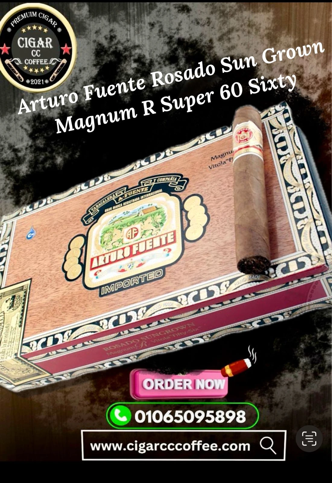 Arturo Fuente Rosado Sun Grown Magnum R Super 60 Sixty 