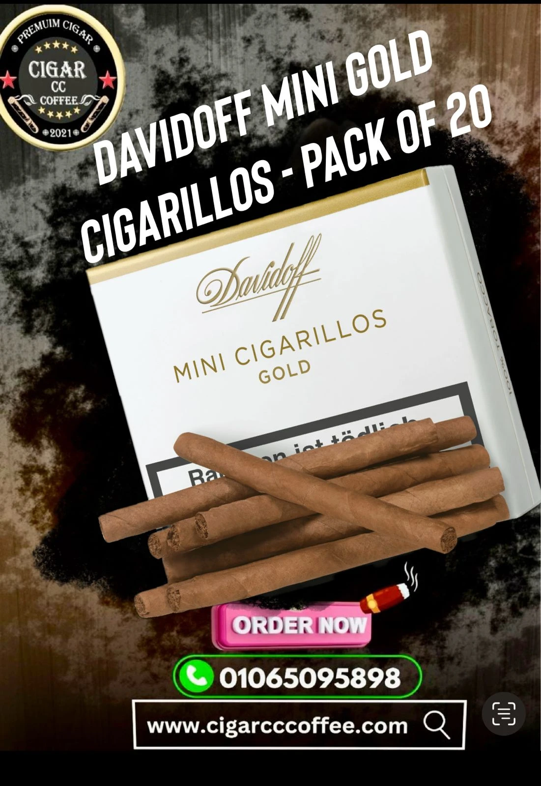 Davidoff Mini Gold Cigarillos - Pack of 20