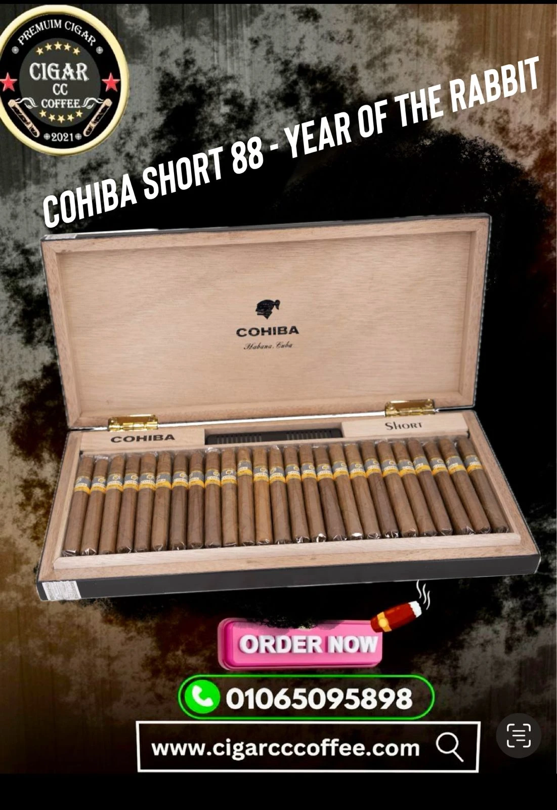 Cohiba Shorts Humidor - 88 Cigarillos Limited Edition Year of the Rabbit