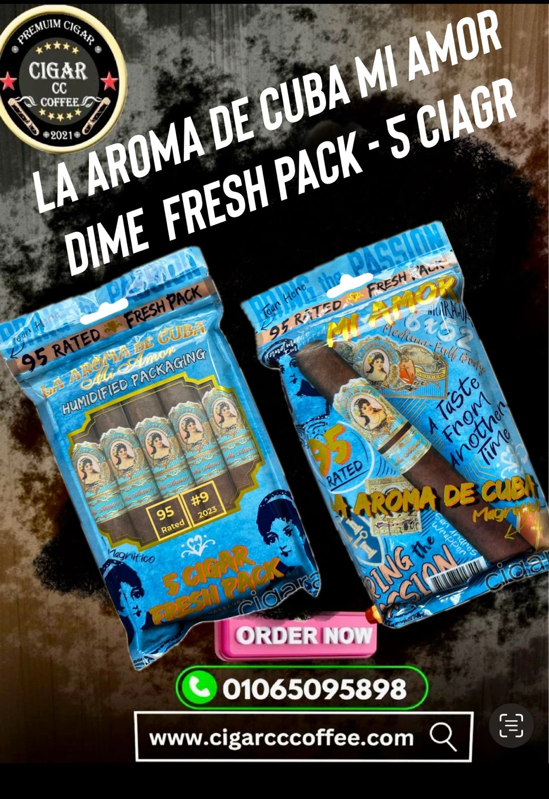  La Aroma De Cuba Mi Amor Dime Fresh Pack 5 Cigar