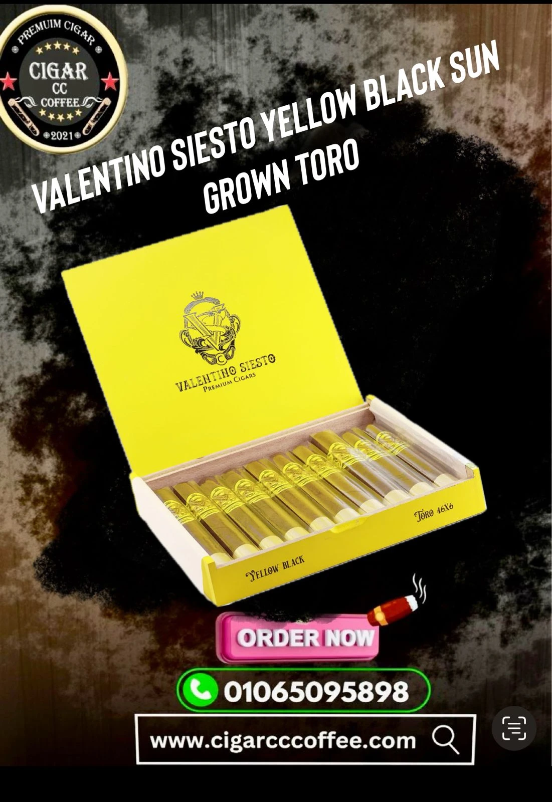 Valentino Siesto Yellow Black Sun Grown Toro