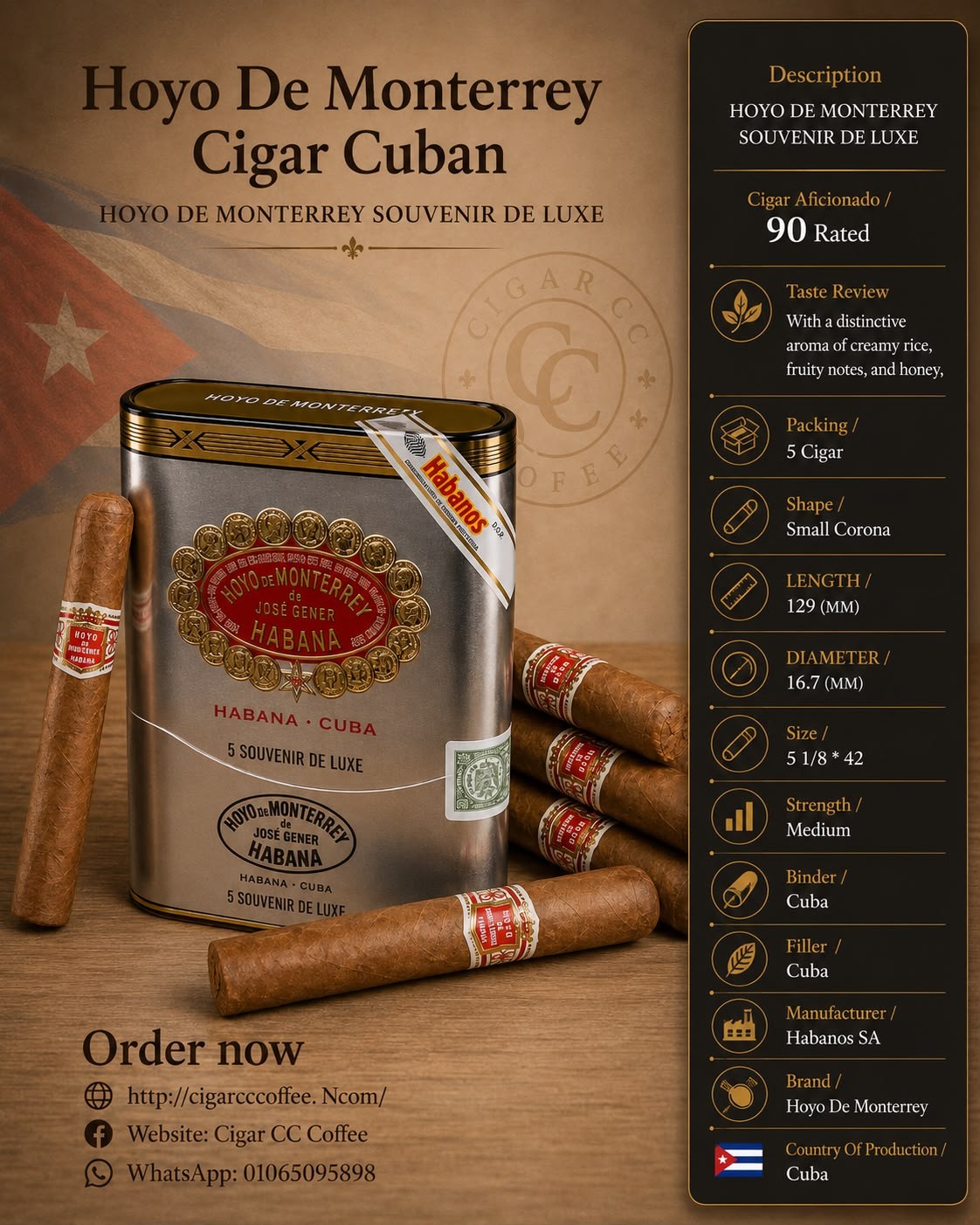 Hoyo De Monterrey Souvenir De Luxe
