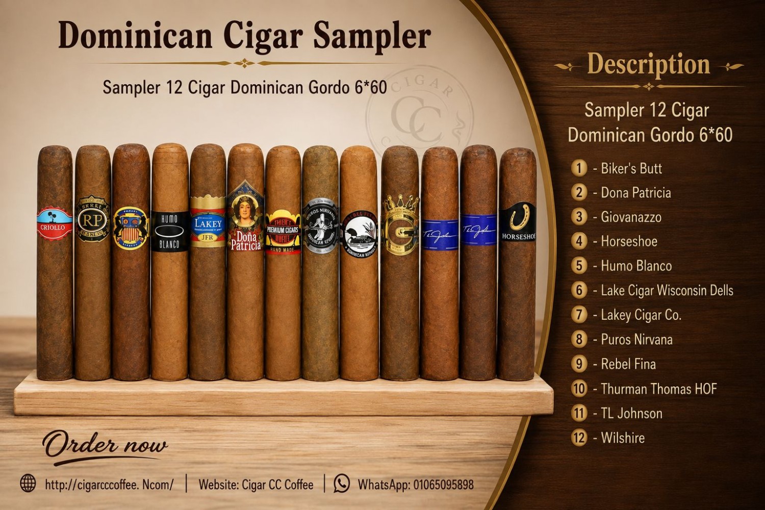 Sampler 12 Cigar Dominican Gordo 6*60