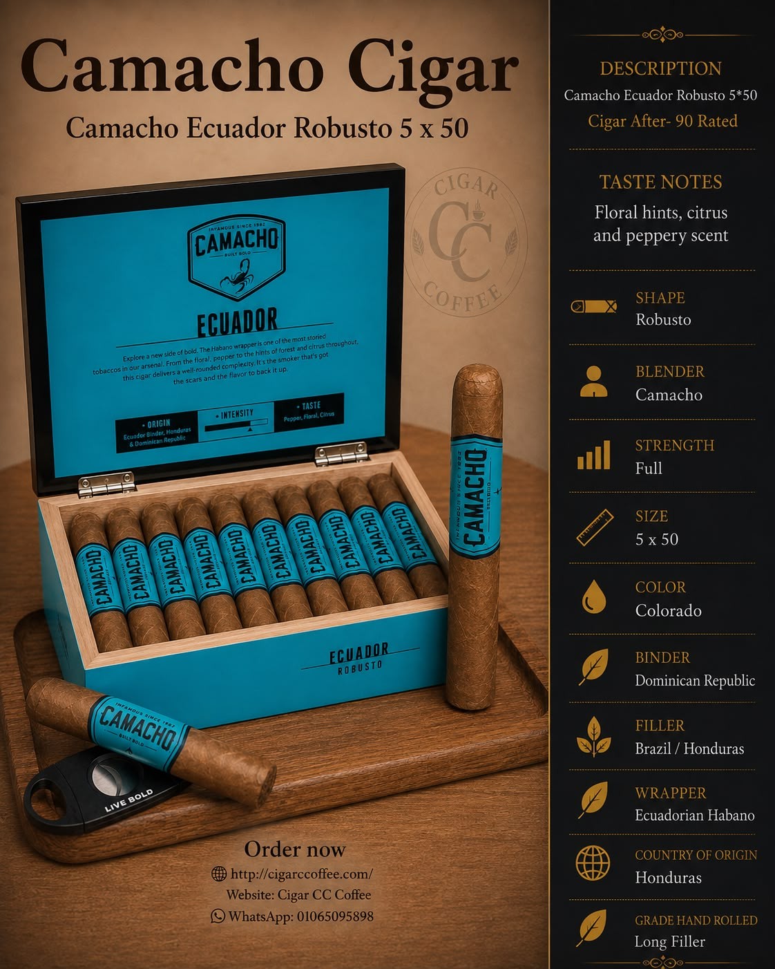 Camacho Ecuador Robusto 5*50