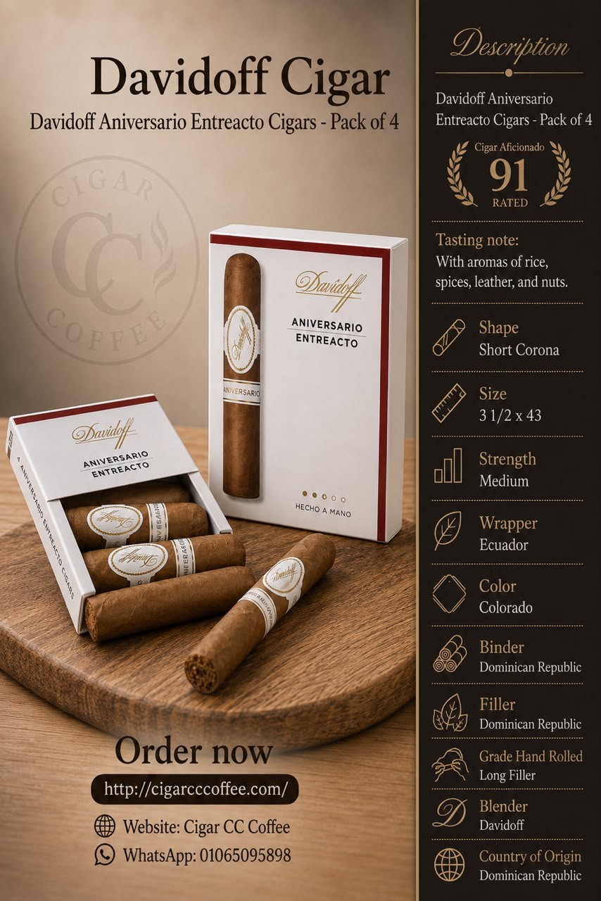 Davidoff Aniversario Entreacto Cigars - Pack of 4