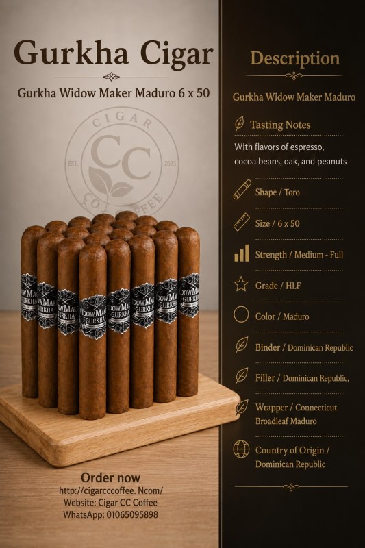 Gurkha Widow Maker Maduro 6*50