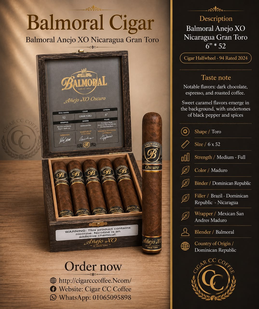 Balmoral Anejo XO Nicaragua Gran Toro