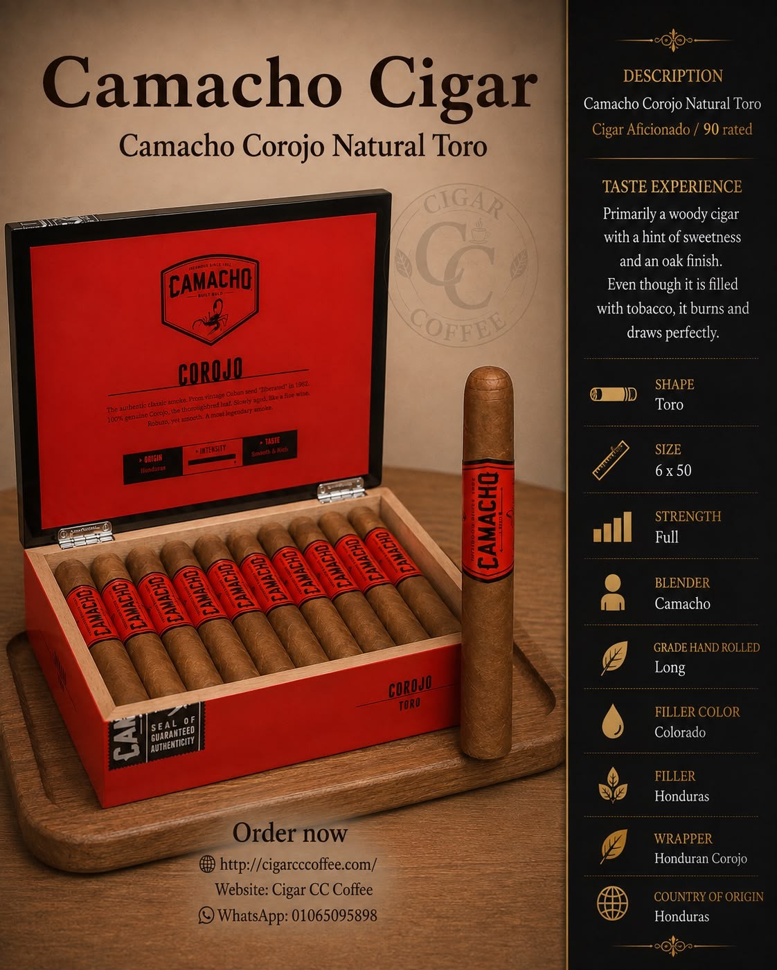 Camacho Corojo Natural Toro