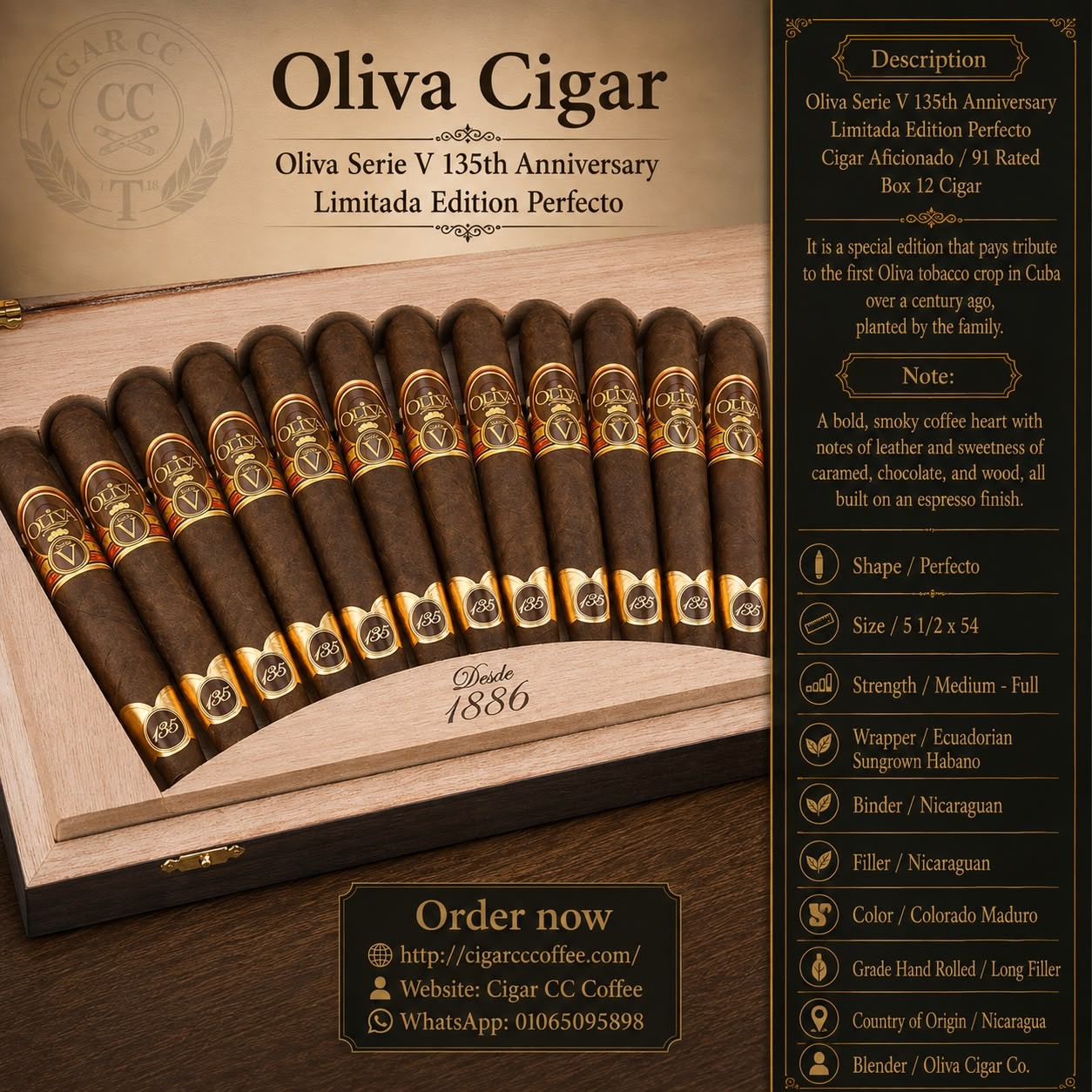 Oliva Serie V 135th Anniversary Limitada Edition Perfecto