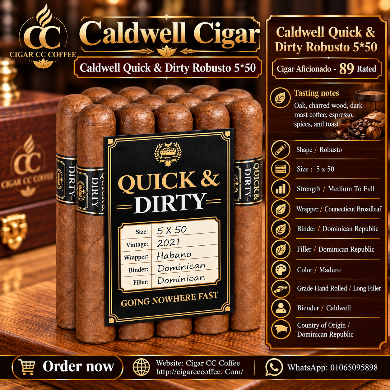 Caldwell Quick & Dirty Robusto 5*50