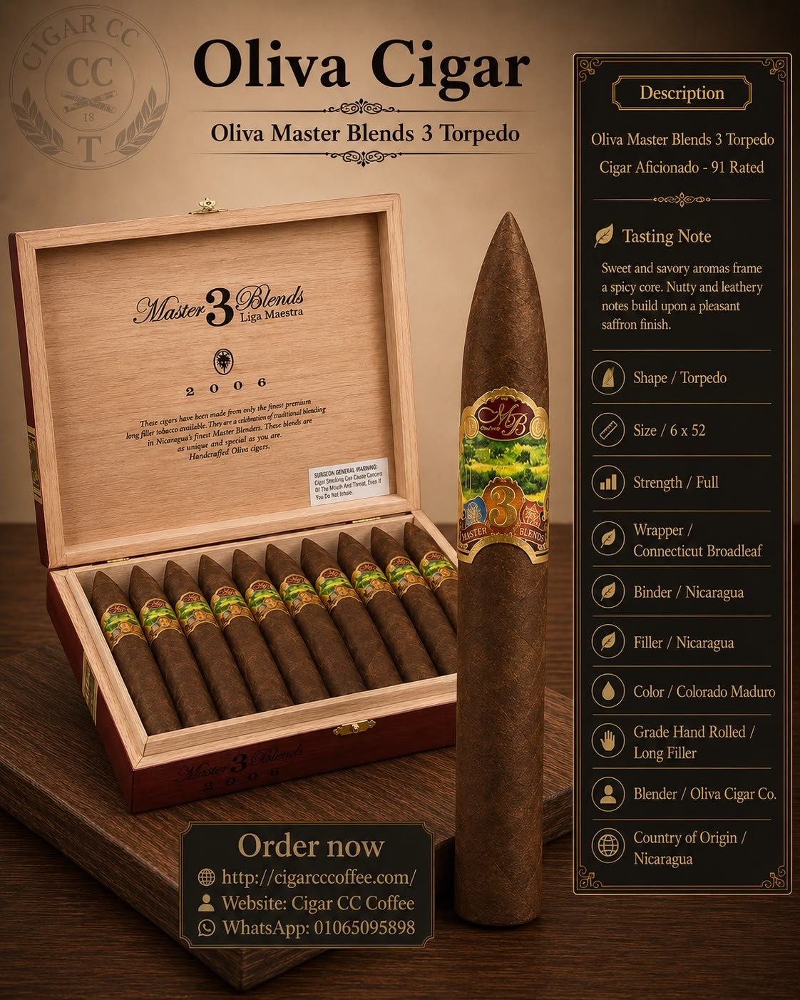 Oliva Master Blends 3 Torpedo