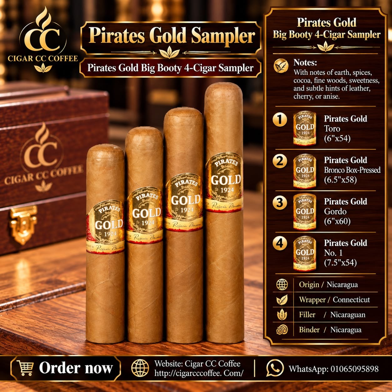 Pirates Gold Big Booty 4-Cigar Sampler