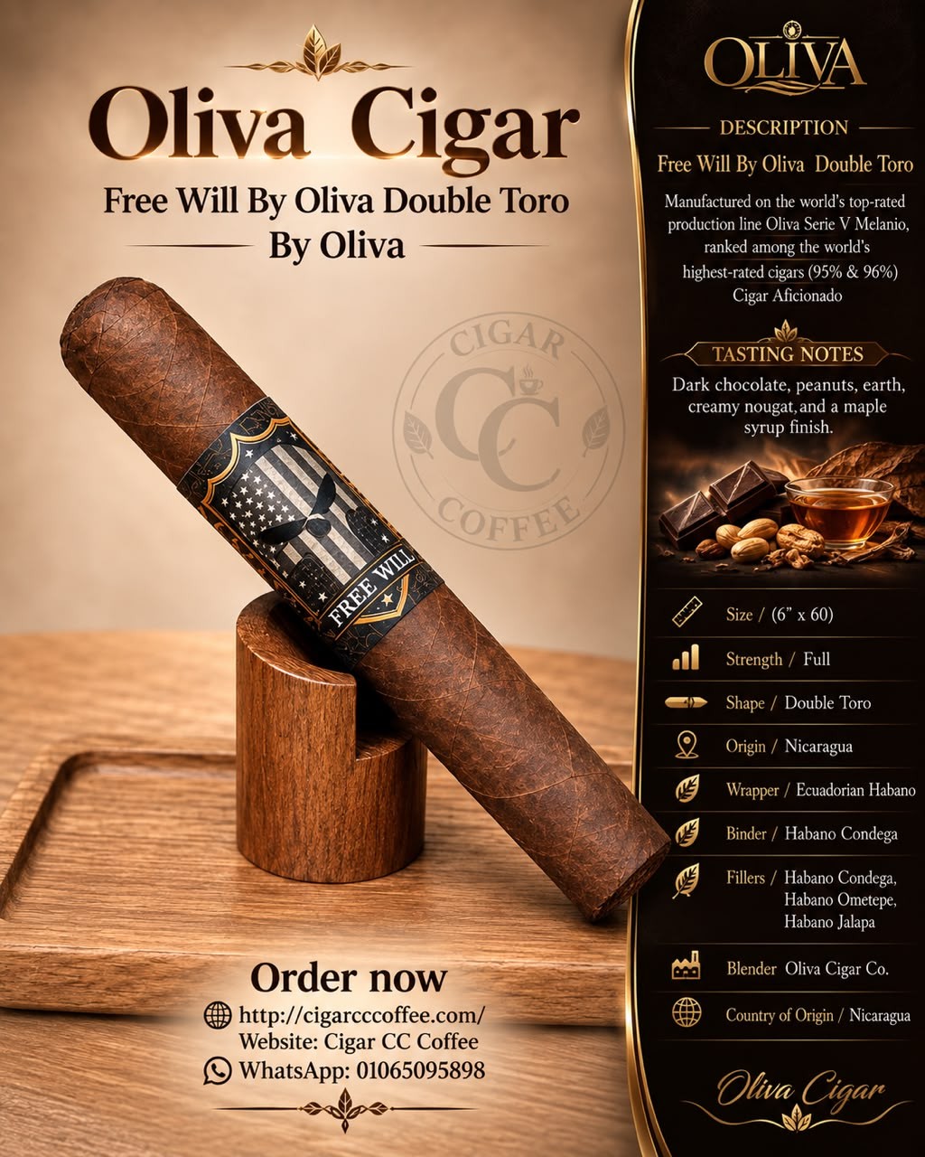 Free Will By Oliva  Double Toro