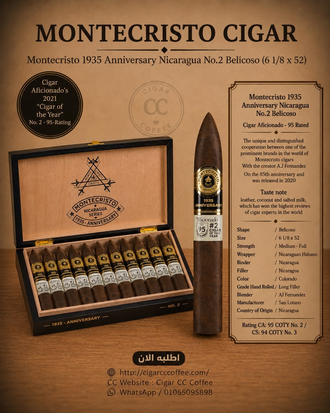 Montecristo 1935 Anniversary Nicaragua No.2 Belicoso