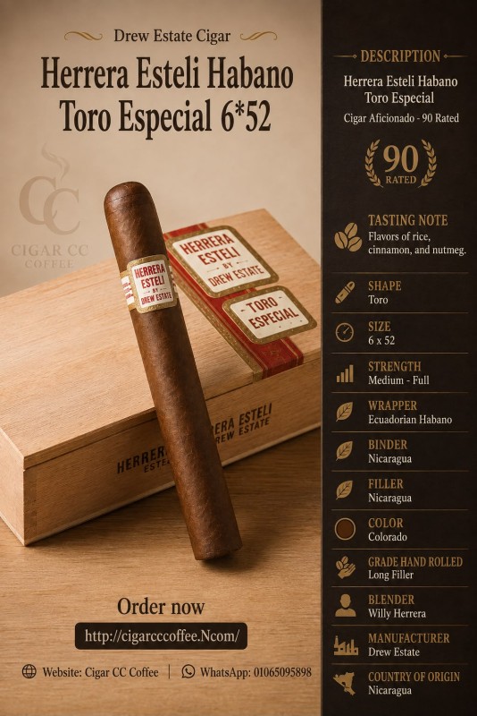 Herrera Esteli Habano Toro Especial 6 x 52