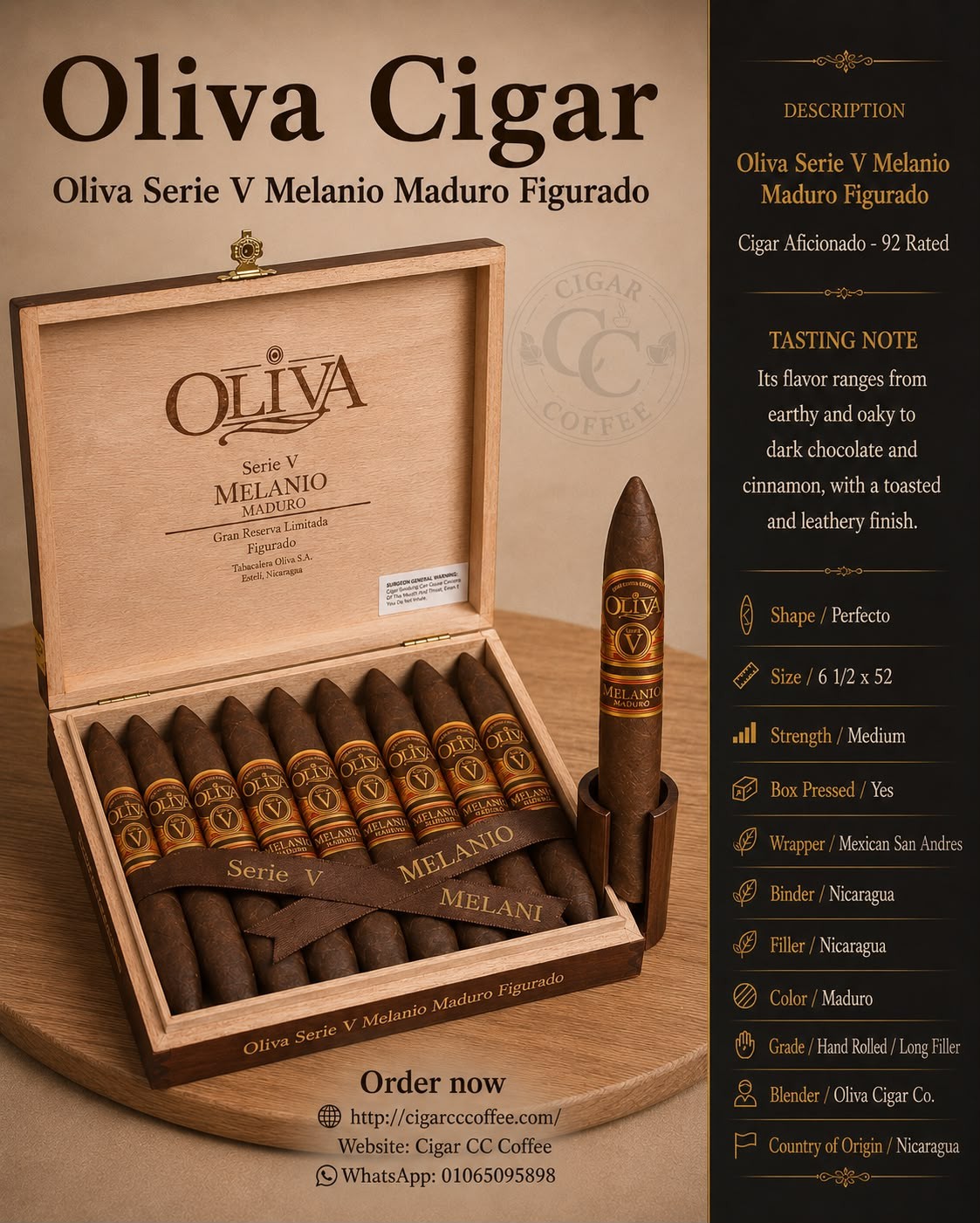 Oliva Serie V Melanio Maduro Figurado