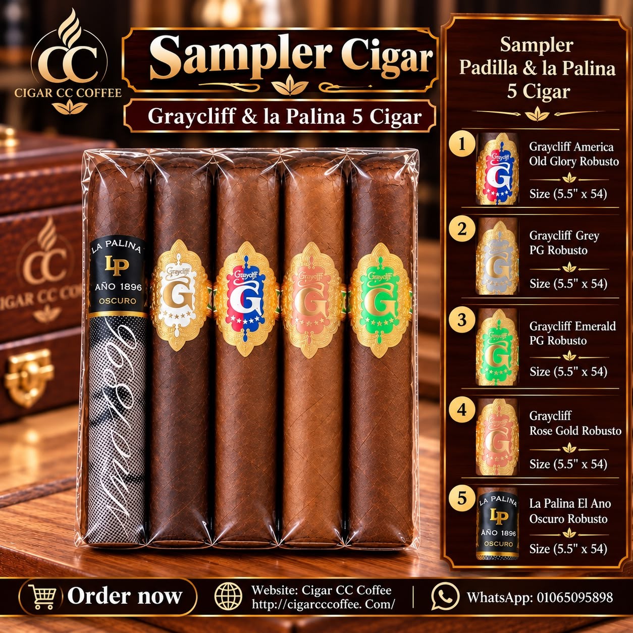 Sampler Graycliff & la Palina 5 Cigar