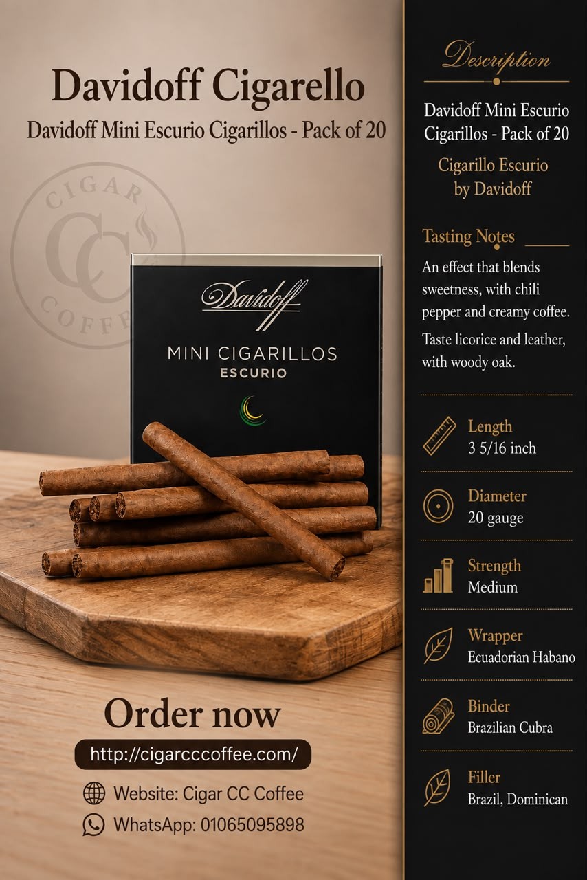 Davidoff Mini Escurio Cigarillos - Pack of 20