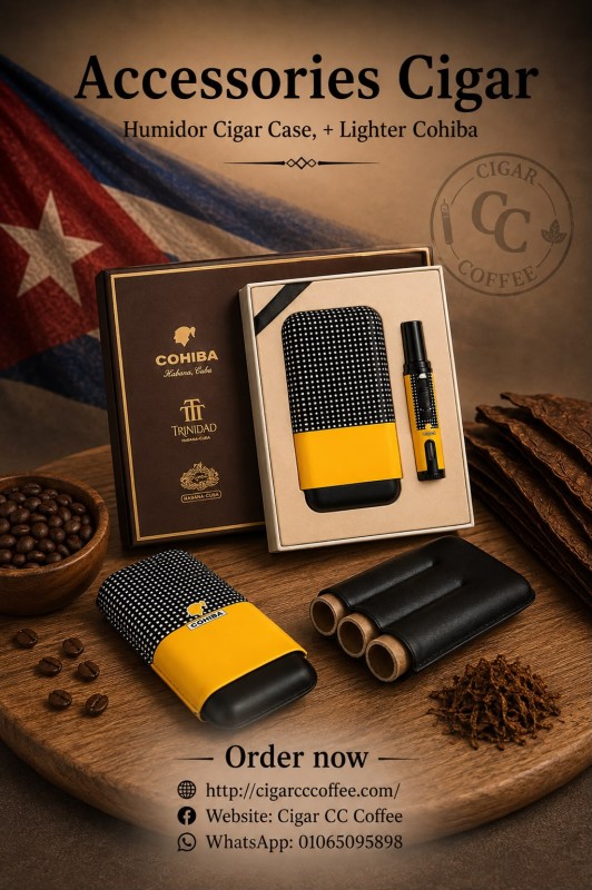 Humidor Cigar Case, + Lighter Cohiba