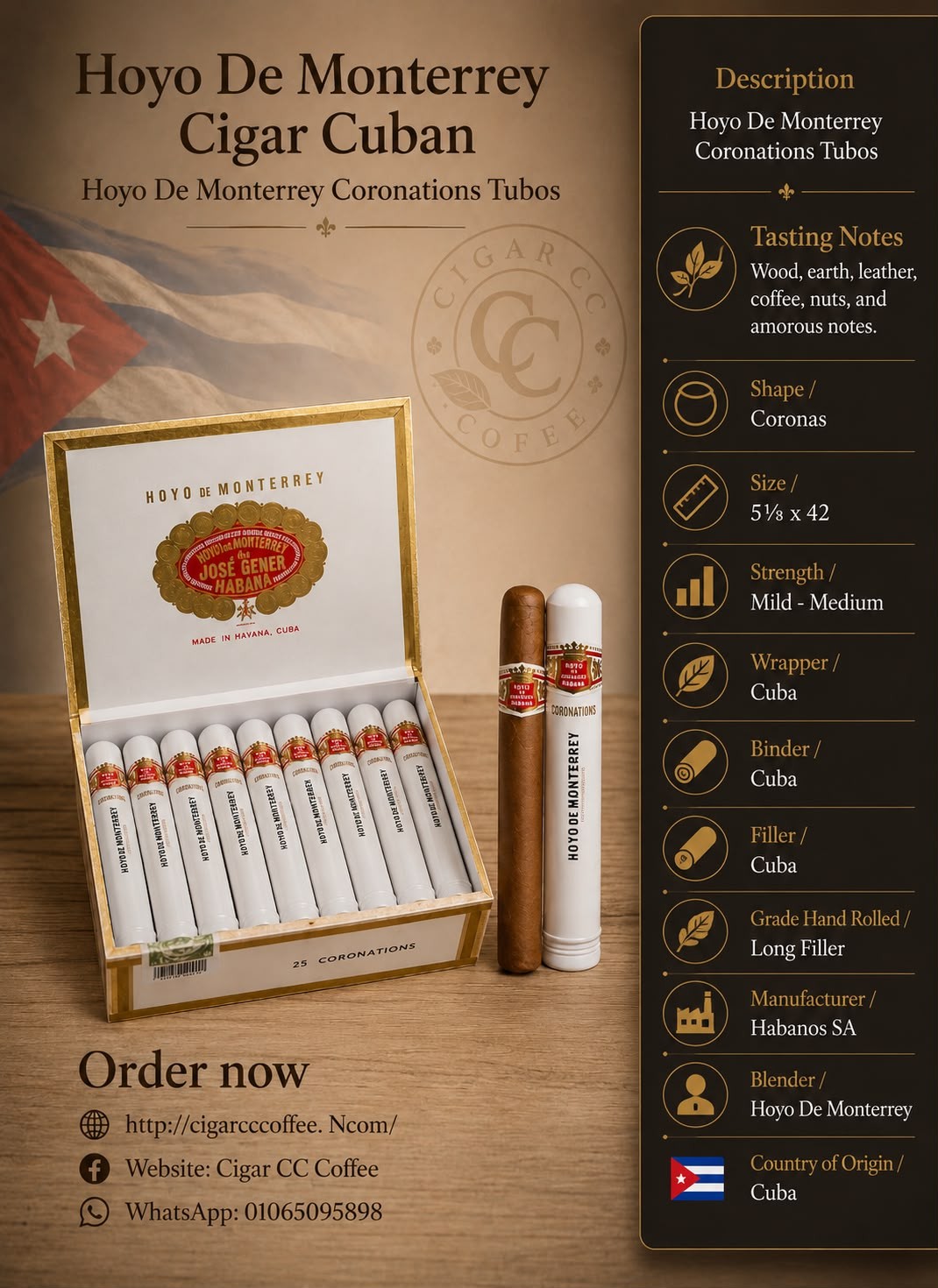 Hoyo De Monterrey Coronations Tubos