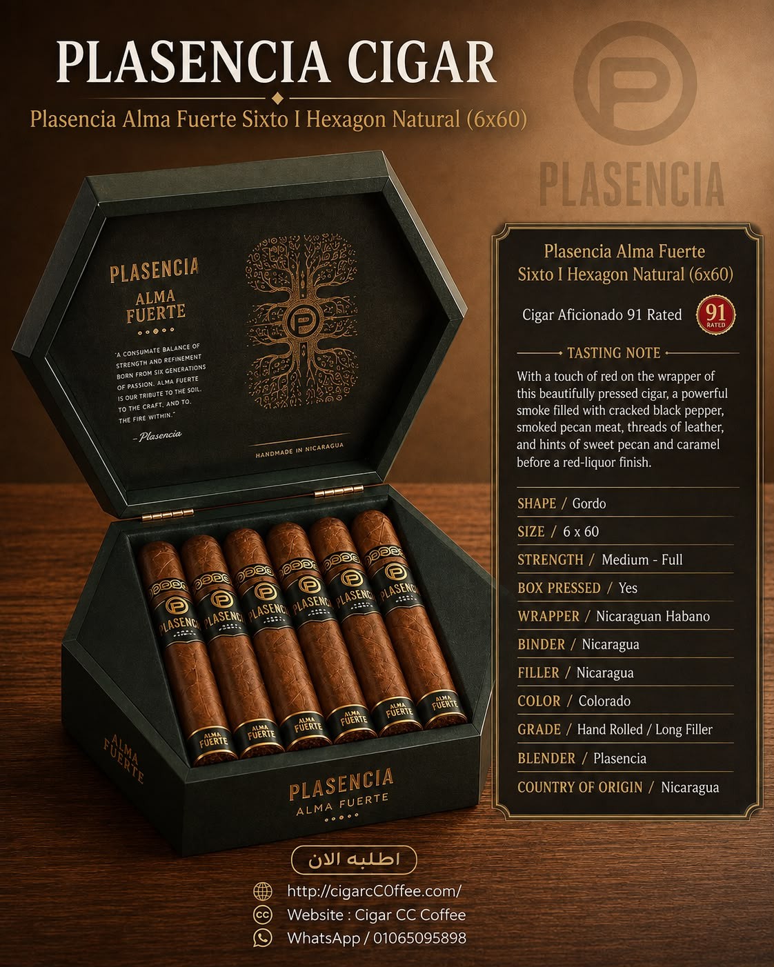 Plasencia Alma Fuerte Sixto I Hexagon Natural (6x60)