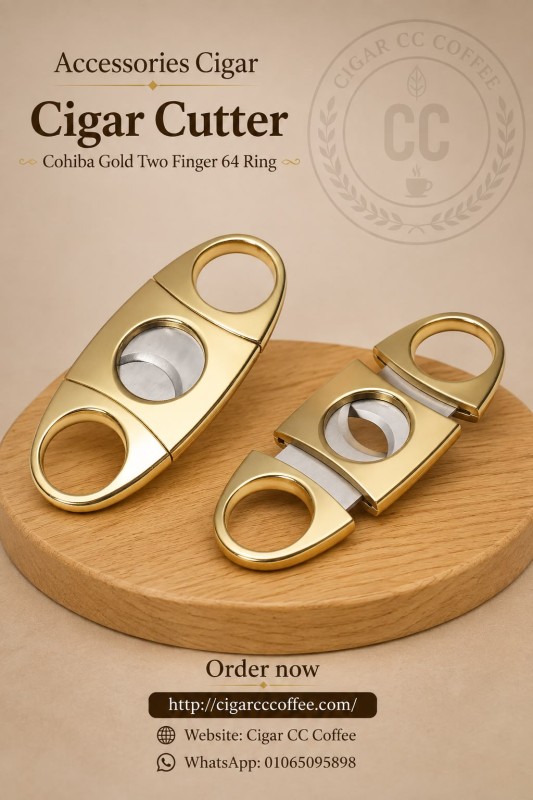 Cigar Cutter Cohiba Gold Two Finger 64 Ring