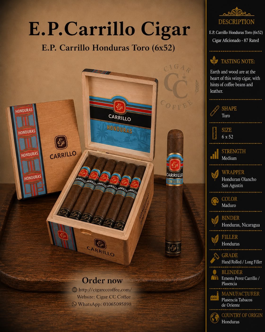 E.P. Carrillo Honduras Toro (6x52)