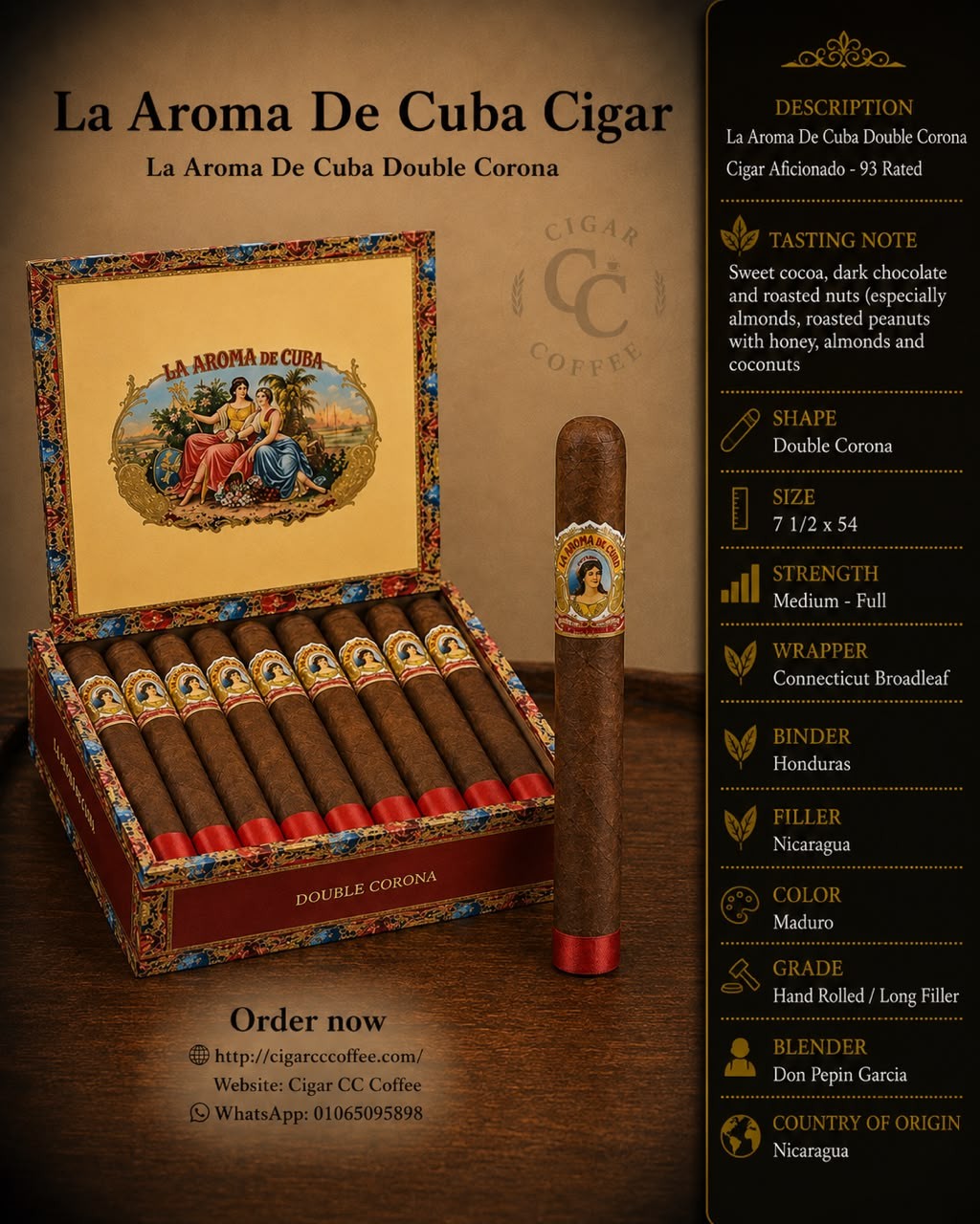 La Aroma De Cuba Double Corona