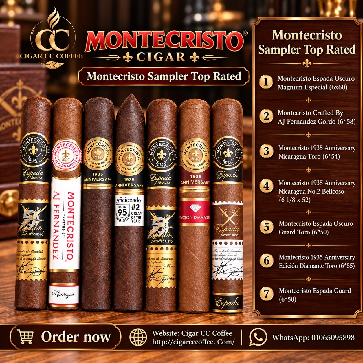 Montecristo Top Rated Sampler 7 Cigar