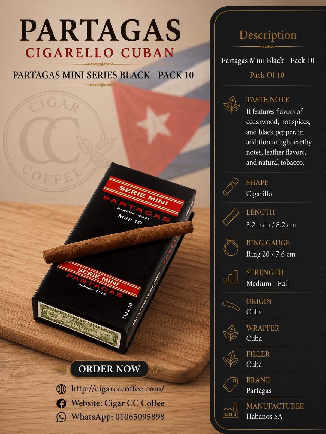 Partagas Mini Black - Pack 10