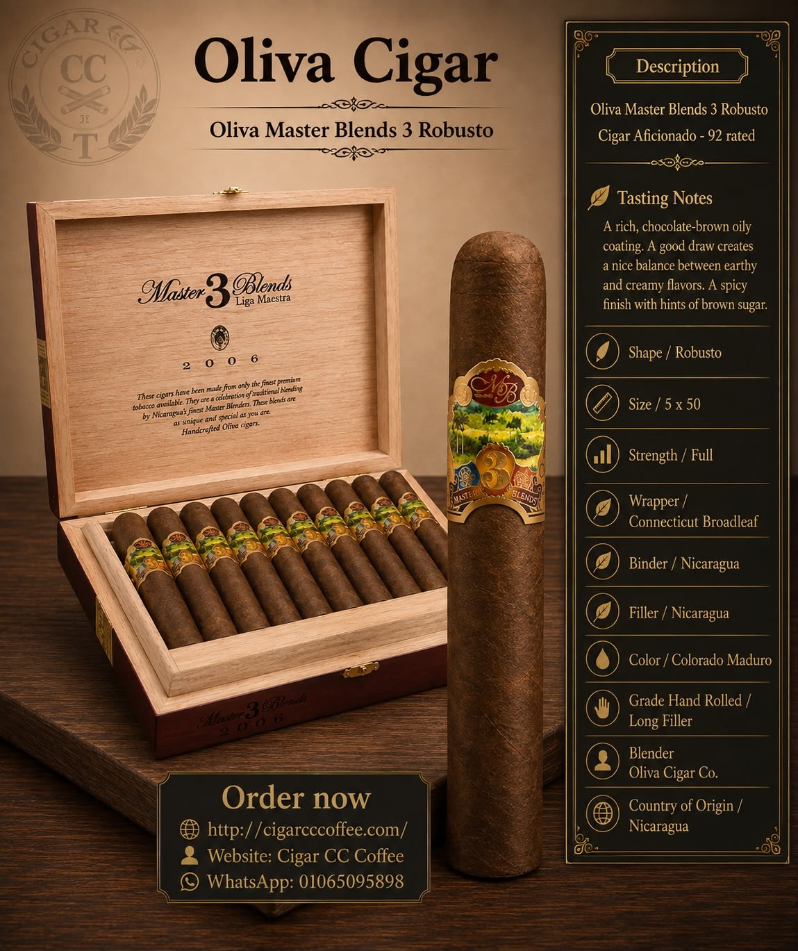 Oliva Master Blends 3 Robusto