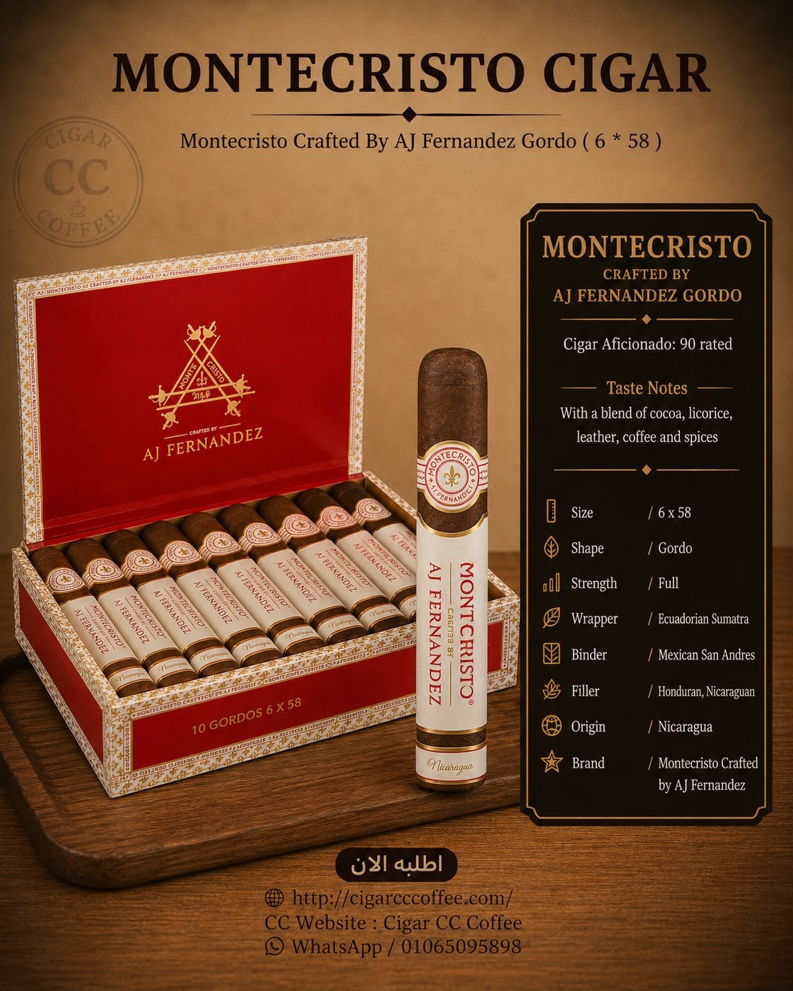 Montecristo Crafted By AJ Fernandez Gordo