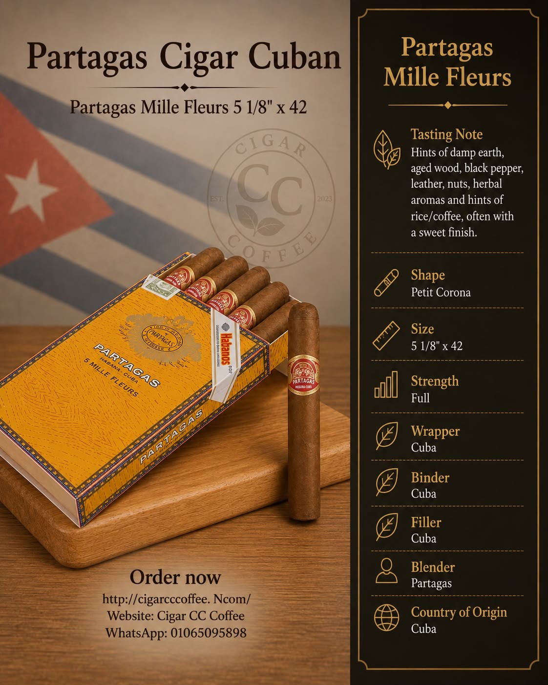 Partagas Mille Fleurs 5 1/8 x 42