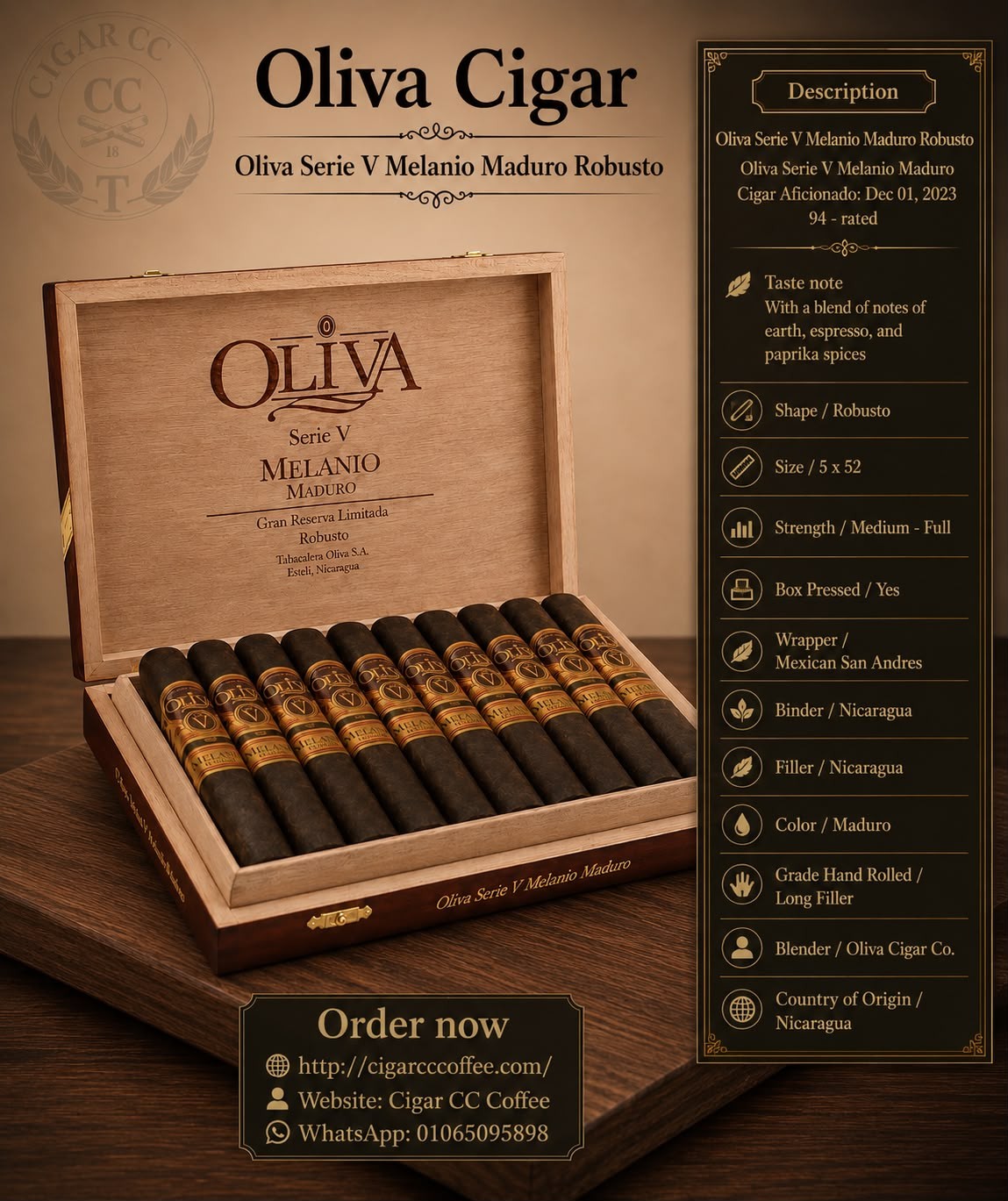 Oliva Serie V Melanio Maduro Robusto
