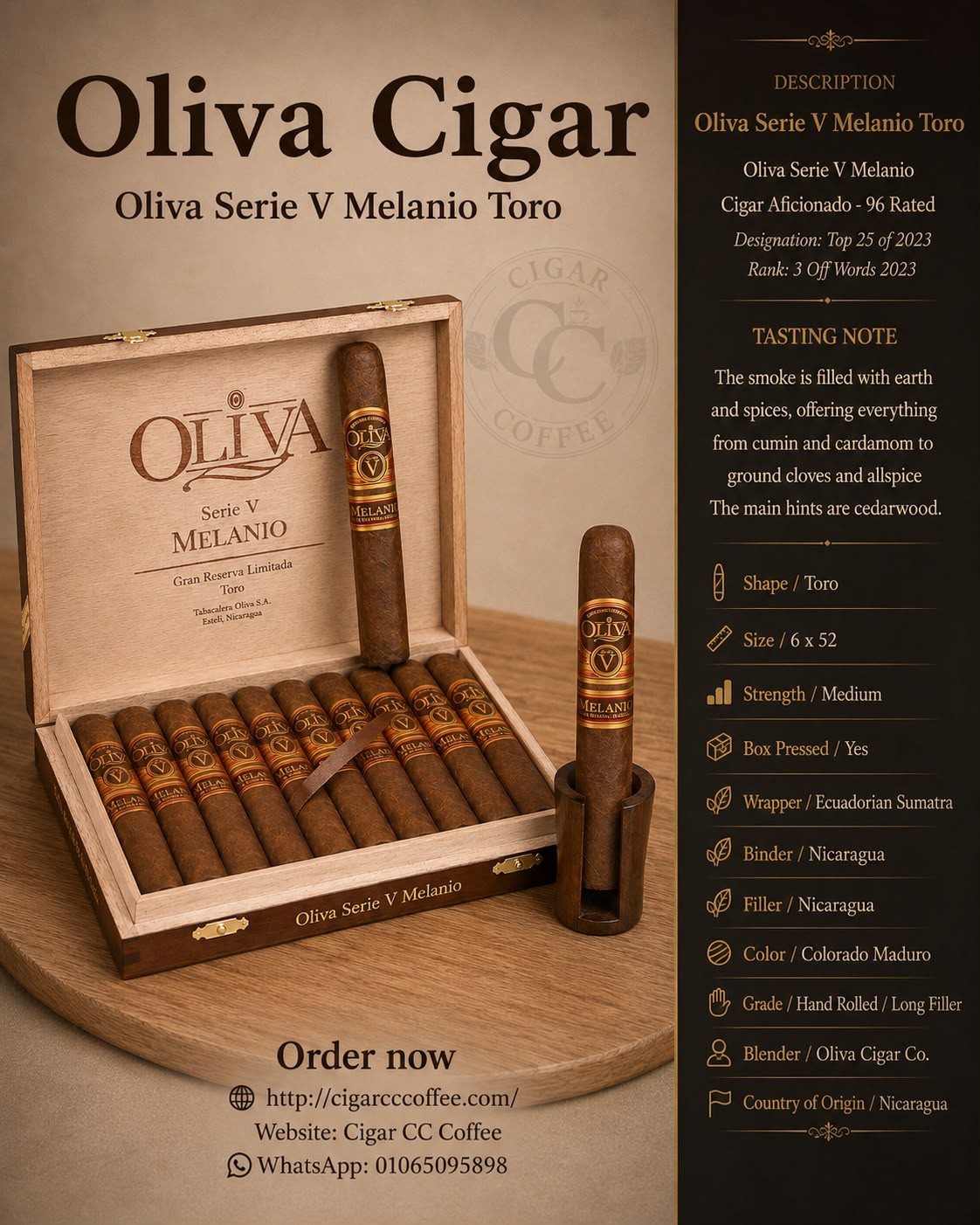 Oliva Serie V Melanio Toro
