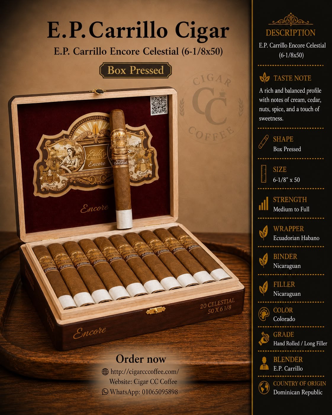 E.P. Carrillo Encore Celestial (6-1/8x50)