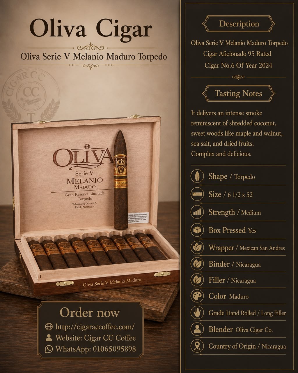 Oliva Serie V Melanio Maduro Torpedo