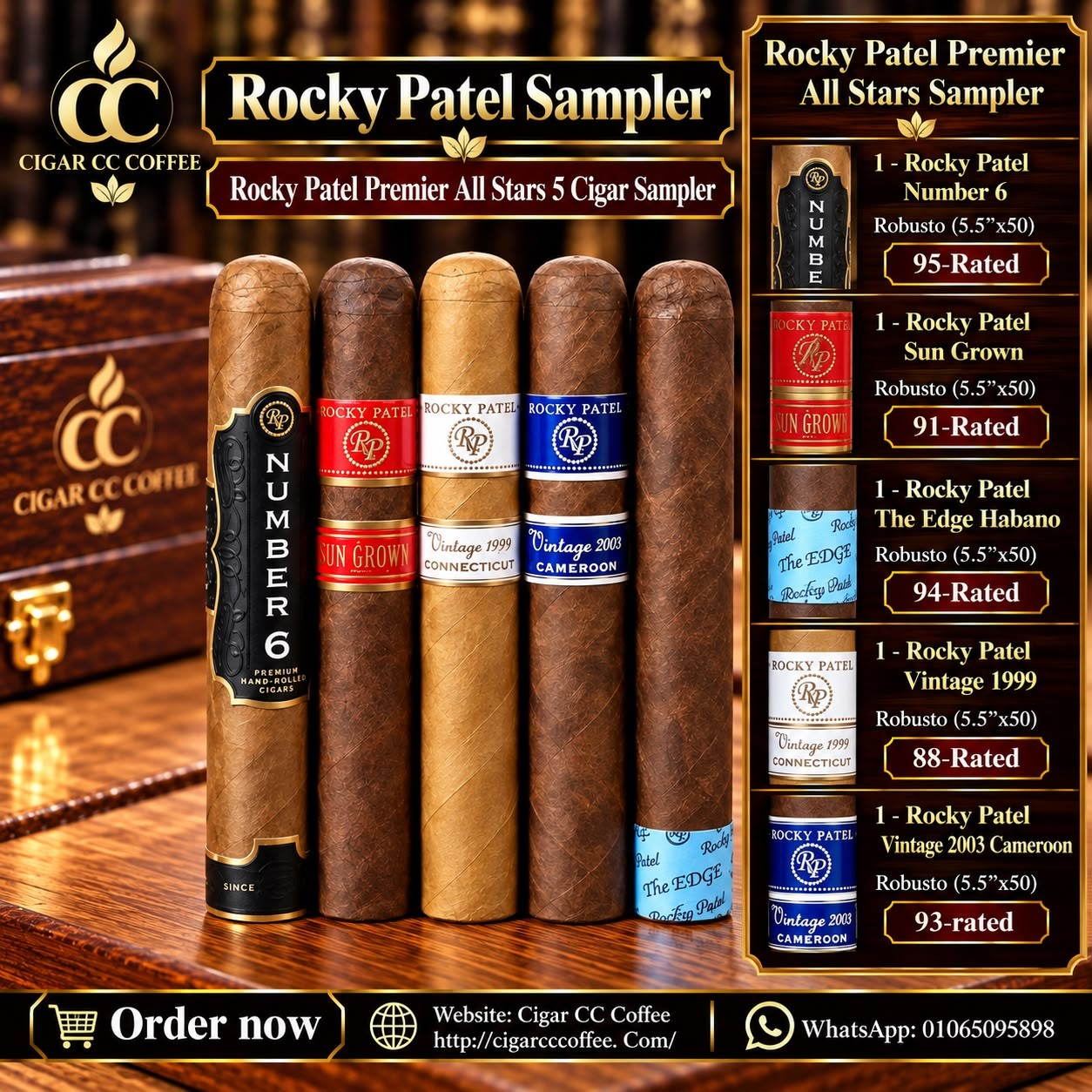 Rocky Patel Premier All Stars 5 Cigar Sampler
