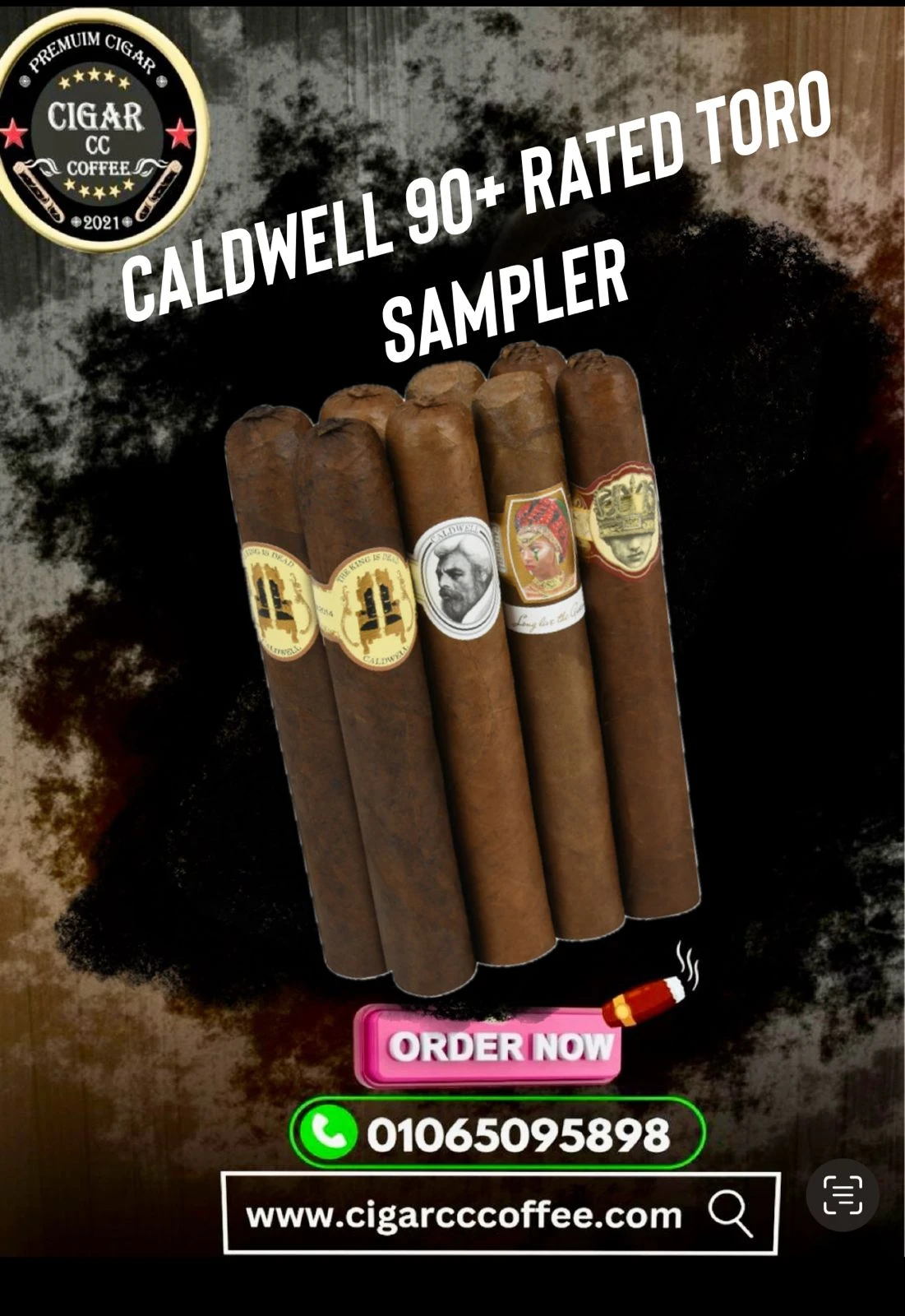 Caldwell 90+ Rated 4-Cigar Toro Sampler
